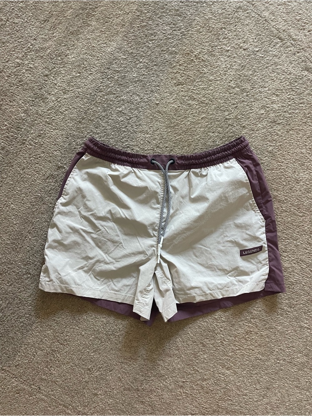LEGENDS LENNOX Men's Shorts Cream & Plum Size: M NWT 🏷️ (SOLD OUT) MSRP: $55